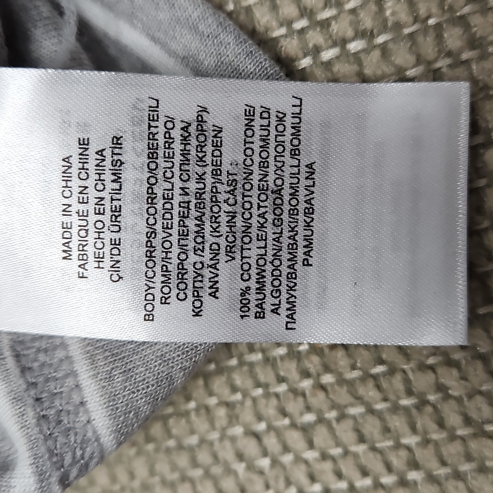 Lauren Ralph Lauren Women's Top NEW Size XL Gray White Stripes 3/4 Sleeve Cotton - Picture 6 of 13